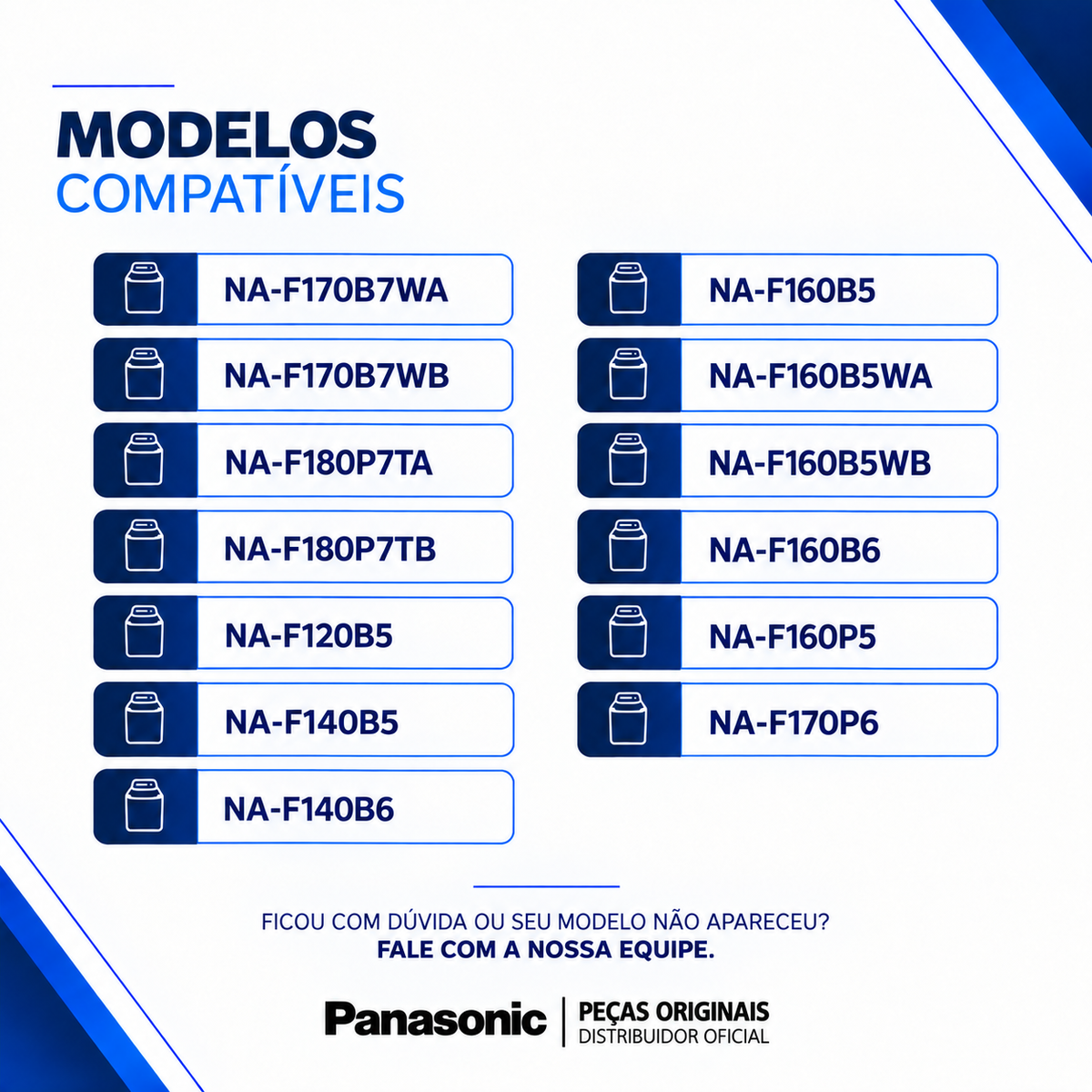 Agitador Pulsador Lavadora Panasonic Original Para os Modelos NA-F120B5 NA-F140B5 NA-F140B6 NA-F160B5 NA-F160B6 NA-F160P5 NA-F170P6 NA-F170B7