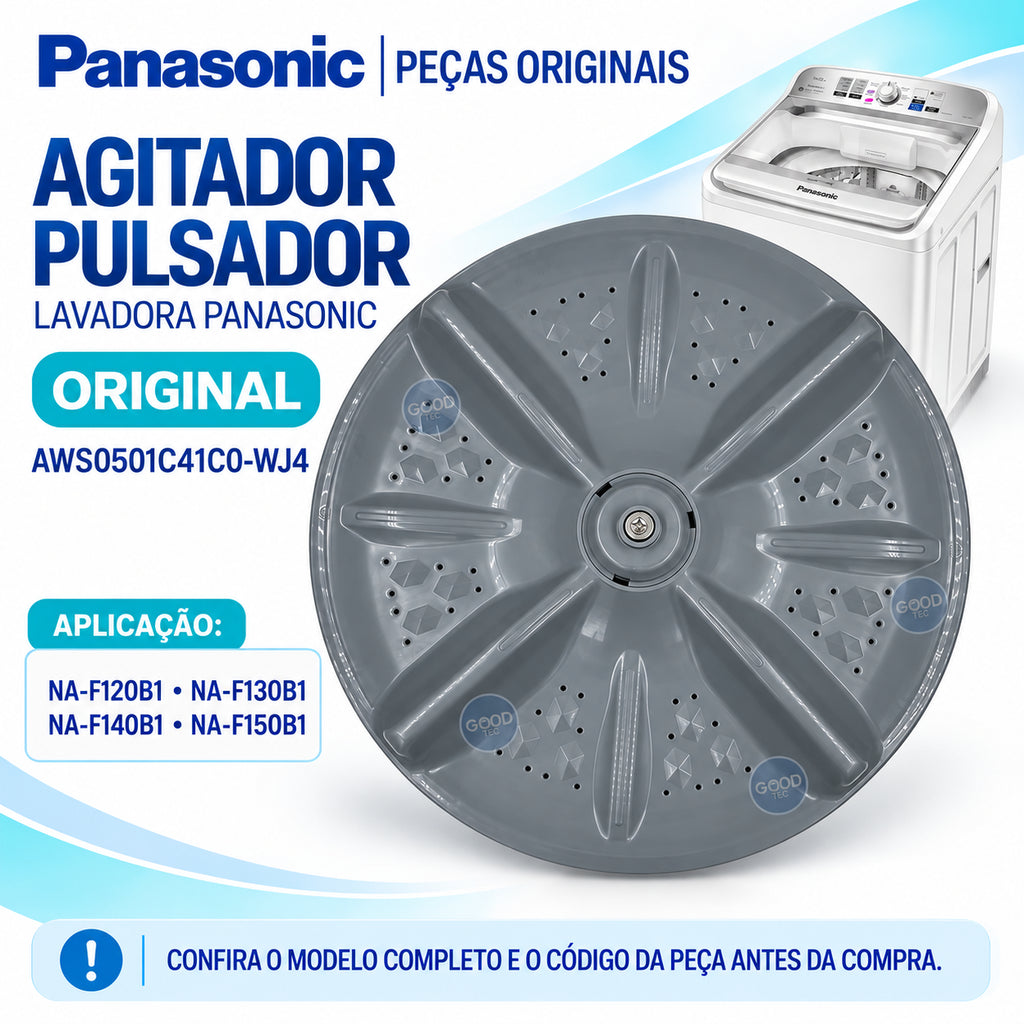Agitador Pulsador Para Lavadora Panasonic Original Para os Modelos NA-F120B1 NA-F130B1 NA-F140B1 NA-F150B1