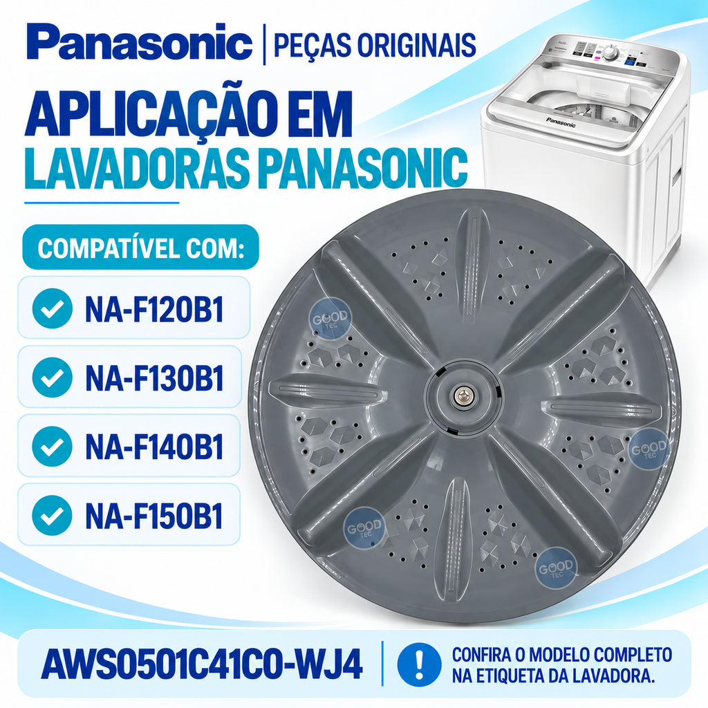 Agitador Pulsador Para Lavadora Panasonic Original Para os Modelos NA-F120B1 NA-F130B1 NA-F140B1 NA-F150B1