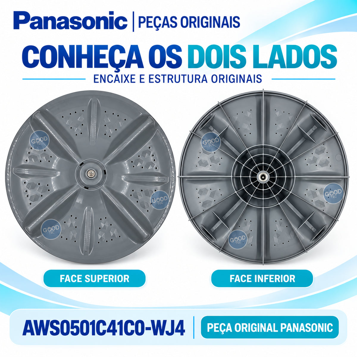 Agitador Pulsador Para Lavadora Panasonic Original Para os Modelos NA-F120B1 NA-F130B1 NA-F140B1 NA-F150B1