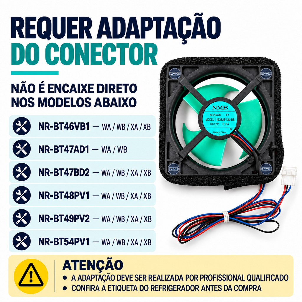 Cooler Ventilador Interno Geladeira Panasonic Original ARAGFA200031-CS | Nova Versão Do Fabricante