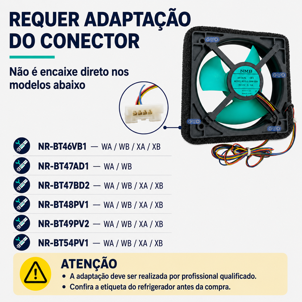 Cooler Ventilador Interno Geladeira Panasonic Original ARAGFA200031-CS Para todos os modelos