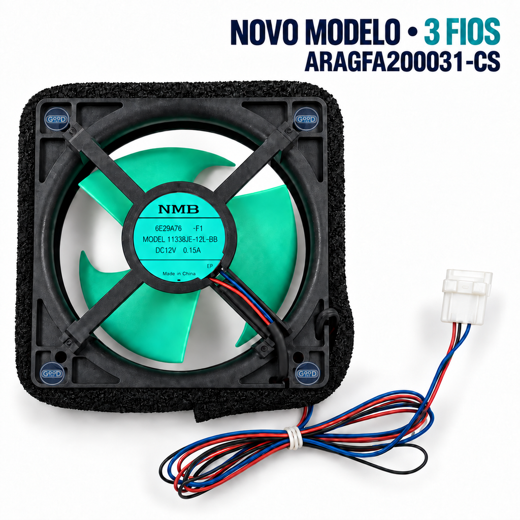 Cooler Ventilador Interno Geladeira Panasonic Original ARAGFA200031-CS | Nova Versão Do Fabricante