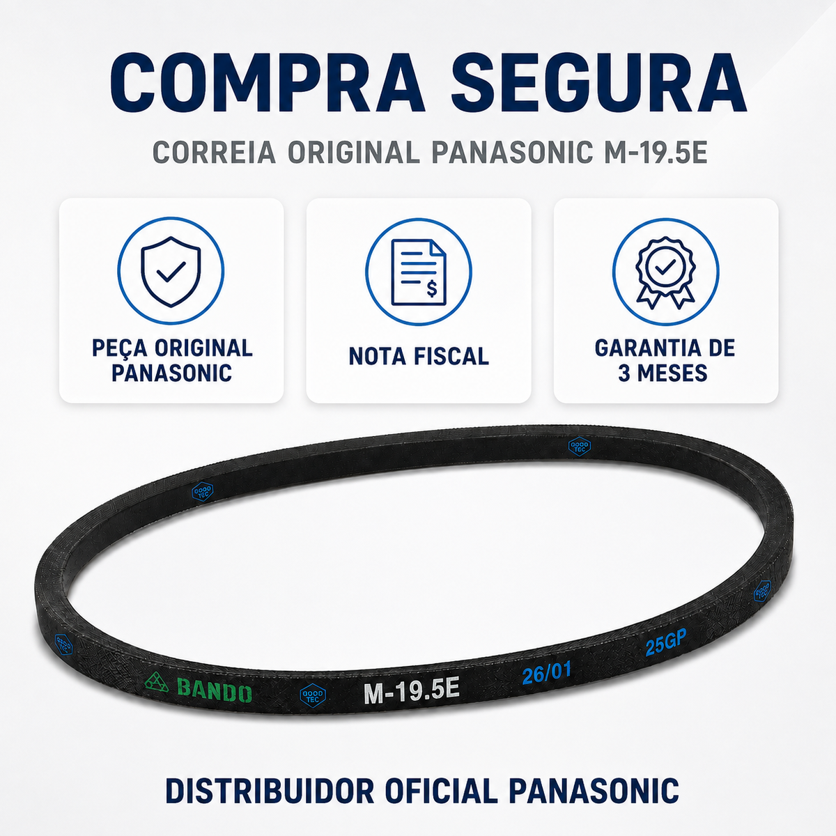 Correia Lavadora Panasonic Original M-19.5E F120 F130 F140