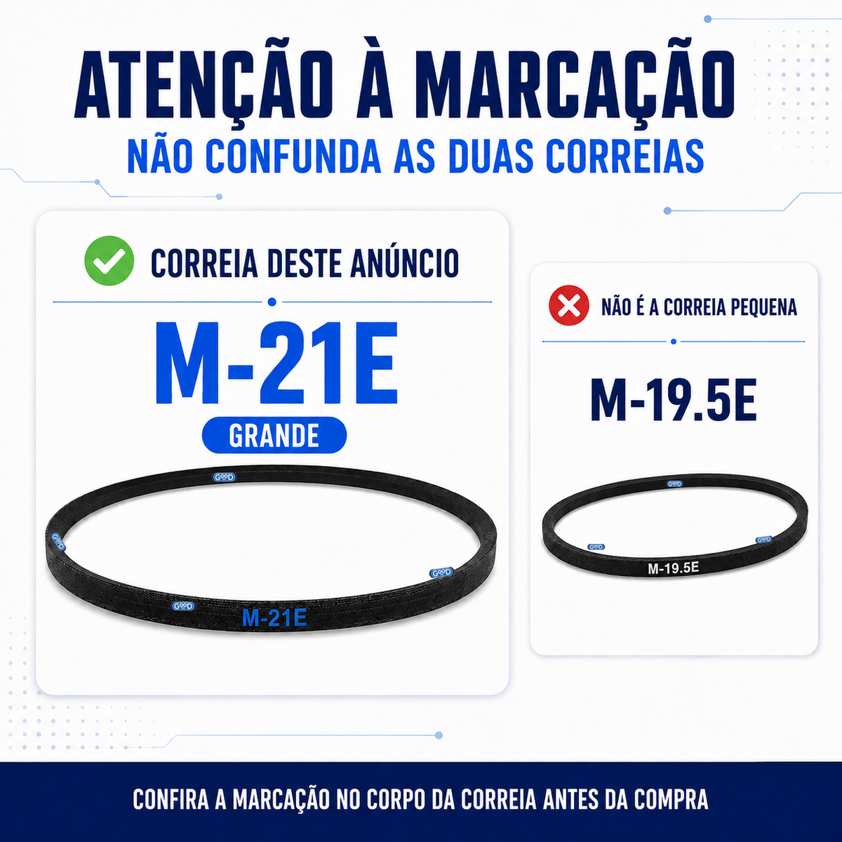 Correia Para Lavadora Panasonic Original M-21E / 3L 210