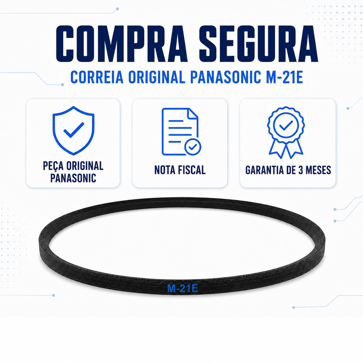 Correia Para Lavadora Panasonic Original M-21E / 3L 210