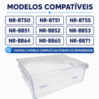 Gaveta do freezer original Panasonic ARAHCJA00132 Compatível com os modelos BT50, BT51, BT55, BB51, BB52, BB53, BB64, BB65 e BB71