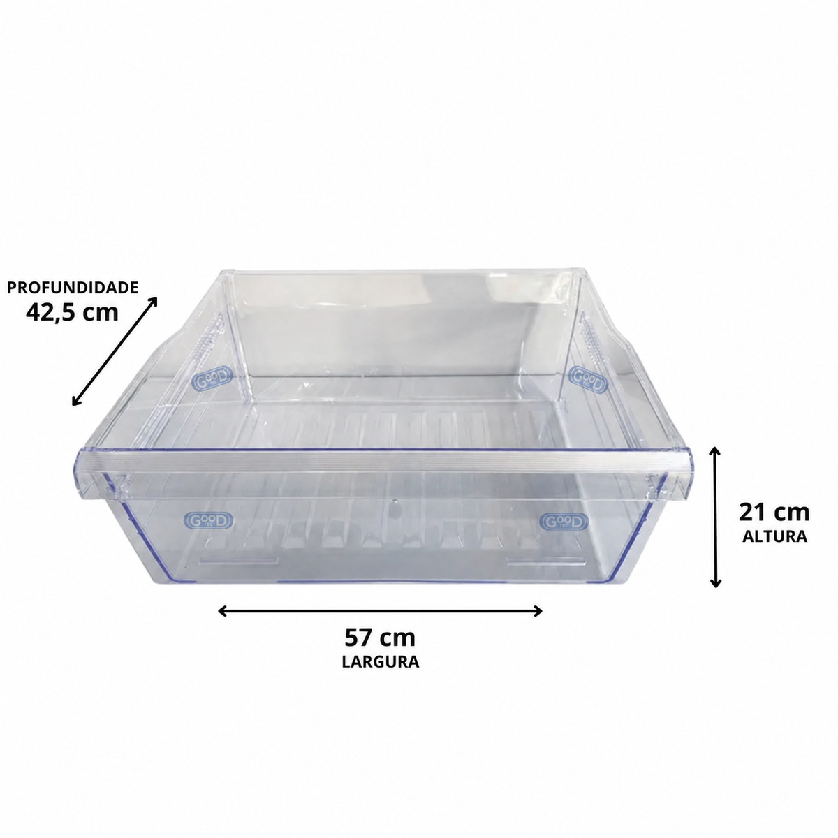 Gaveta do freezer original Panasonic ARAHCJA00132 Compatível com os modelos BT50, BT51, BT55, BB51, BB52, BB53, BB64, BB65 e BB71