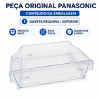 Gaveta superior do compartimento do freezer do refrigerador Panasonic original para os modelos NR-BB51, BB52, BB53, BB64, BB65 e BB71 ARAHCJ800021