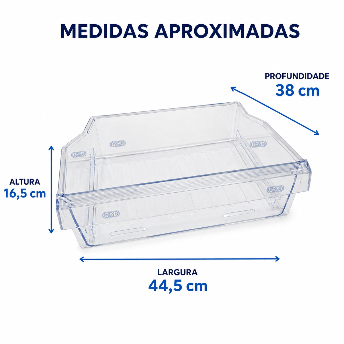 Gaveta superior do compartimento do freezer do refrigerador Panasonic original para os modelos NR-BB51, BB52, BB53, BB64, BB65 e BB71 ARAHCJ800021