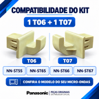 Kit 2 Suportes da Grelha para Micro-ondas Panasonic Para os modelos NN-ST55, NN-ST65, NN-ST66 e NN-ST67 - Posições T06 e T07