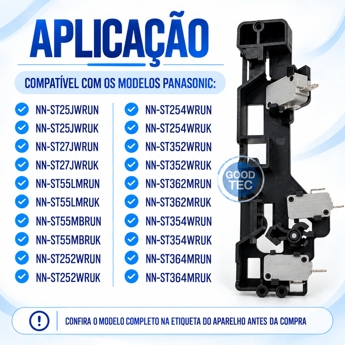 Kit 3 Microchaves com Suporte para Micro-ondas Panasonic