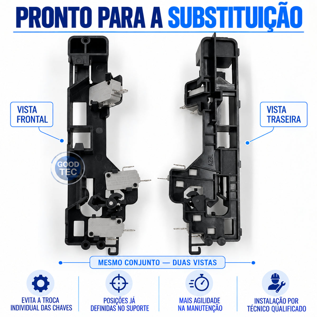 Kit 3 Microchaves com Suporte para Micro-ondas Panasonic