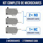 Kit 3 Microchaves Microondas Panasonic 2 NO + 1 NC