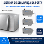 Kit 3 Microchaves Microondas Panasonic 2 NO + 1 NC