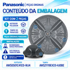 Kit Agitador + Tampa Para Lavadora Panasonic Modelos F120B1 F130B1 F140B1 F150B1
