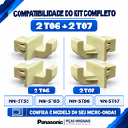 Kit Completo de Suportes da Grelha para Micro-ondas Panasonic Para os modelos NN-ST55, NN-ST65, NN-ST66 e NN-ST67