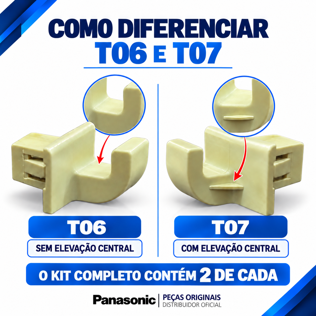 Kit Completo de Suportes da Grelha para Micro-ondas Panasonic Para os modelos NN-ST55, NN-ST65, NN-ST66 e NN-ST67