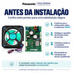 Kit Placa + Ventilador Panasonic NR-BB71 Compressor GMCC - Código ARBPC1A10751 Voltagem 110v/127v