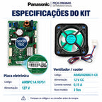 Kit Placa + Ventilador Panasonic NR-BB71 Compressor GMCC - Código ARBPC1A10751 Voltagem 110v/127v