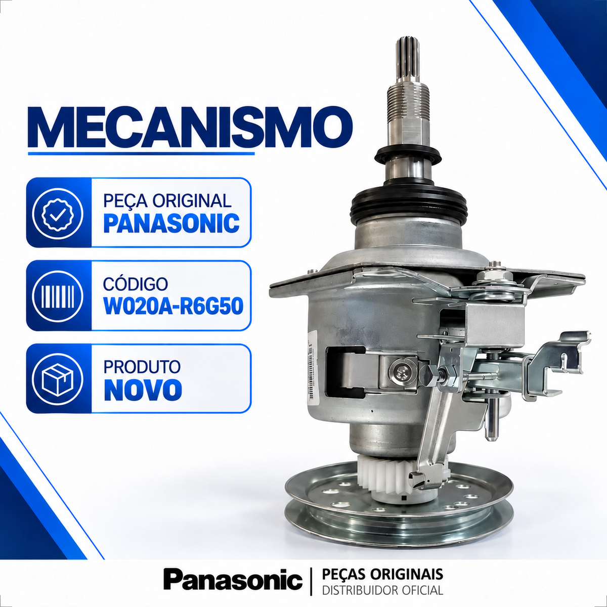 Mecanismo Original Lavadora Panasonic W020A-R6G50 Para os modelos: F140B6 F160B6 F170P6 F180P7 Entre outros