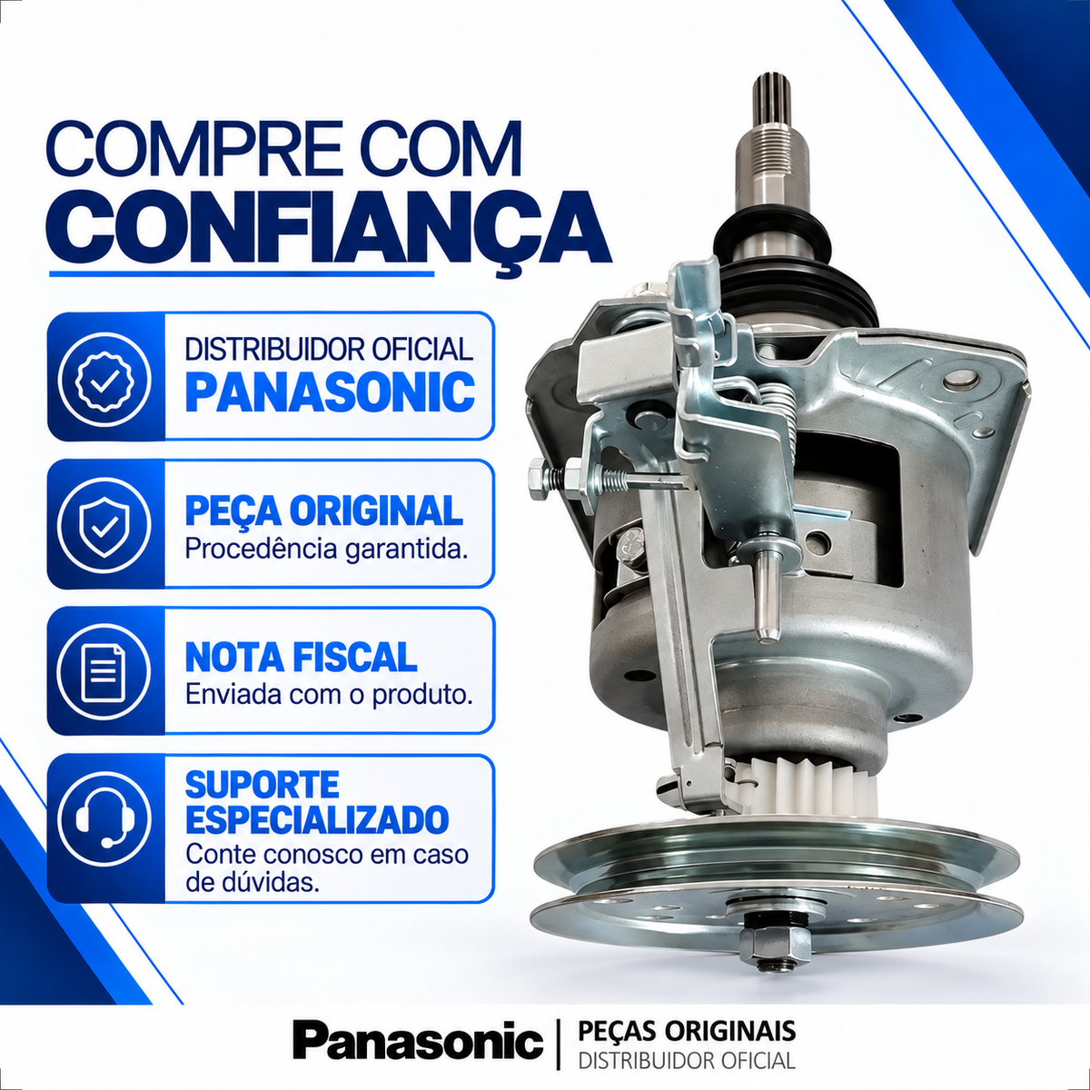 Mecanismo Original Lavadora Panasonic W020A-R6G50 Para os modelos: F140B6 F160B6 F170P6 F180P7 Entre outros
