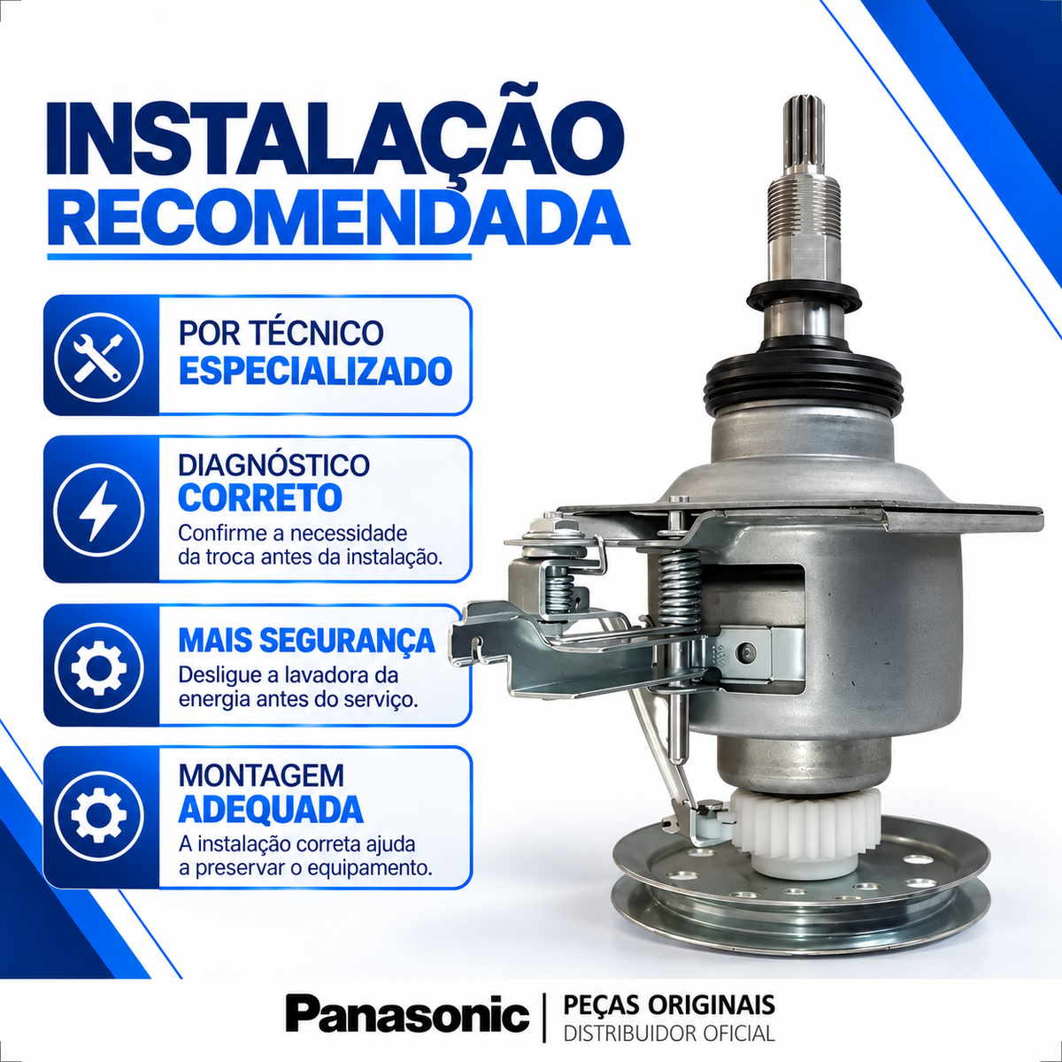 Mecanismo Original Lavadora Panasonic W020A-R6G50 Para os modelos: F140B6 F160B6 F170P6 F180P7 Entre outros