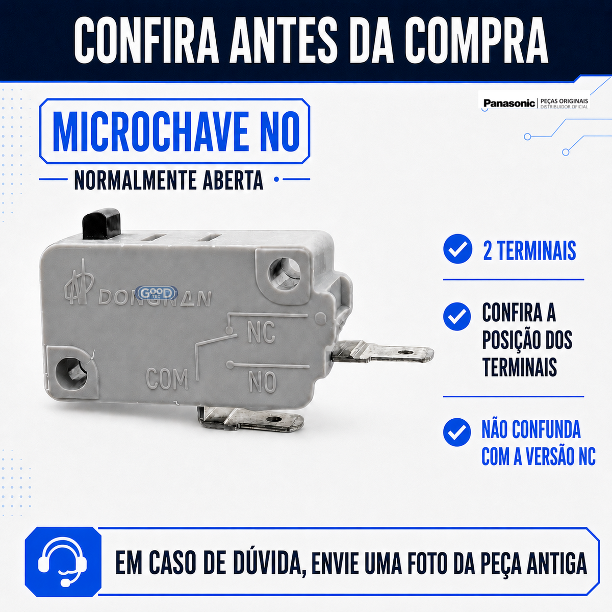 Microchave NO Micro-ondas Panasonic Com 2 Terminais