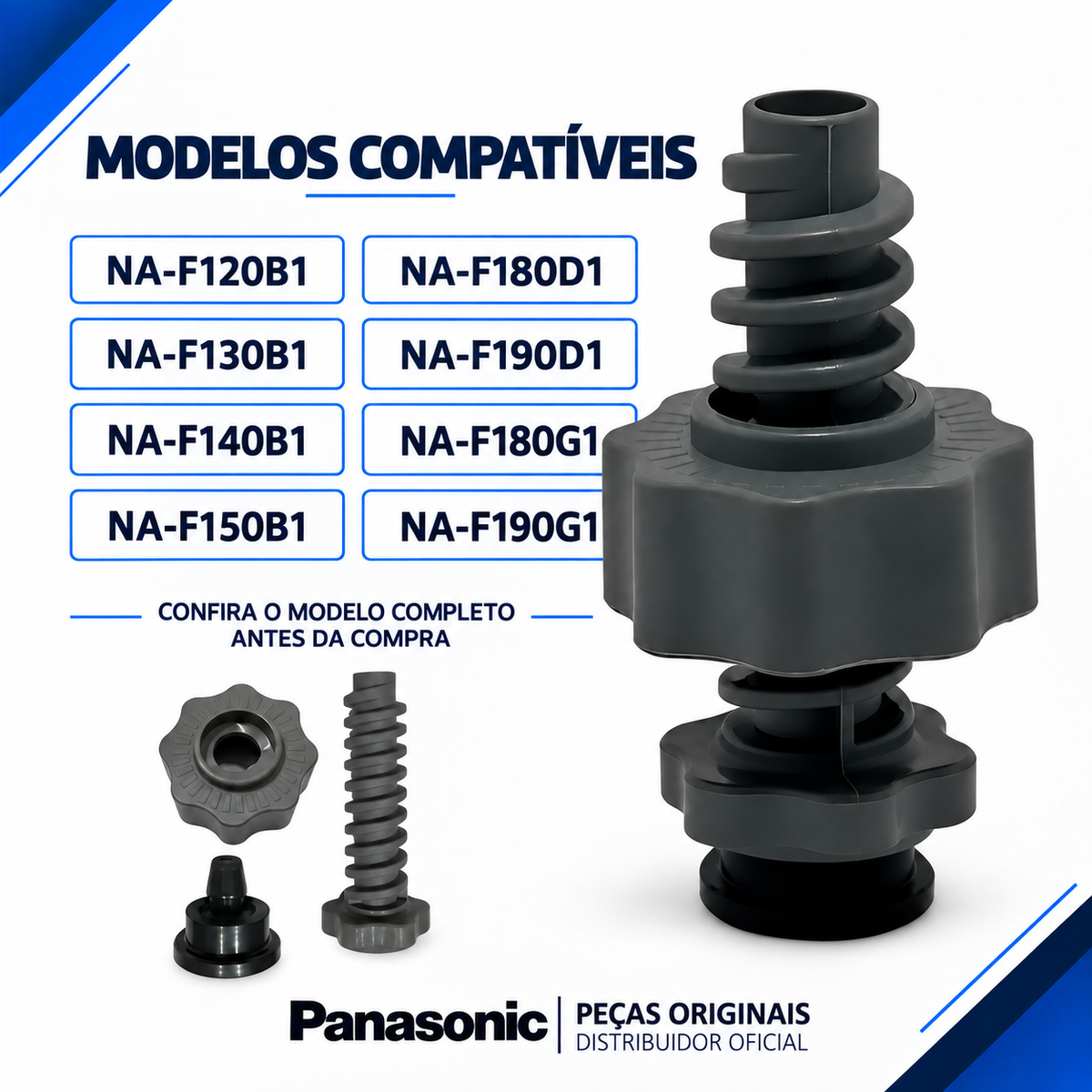 Pé Nivelador Para Máquina de Lavar Panasonic Para os Modelos NA-F120B1 NA-F130B1 NA-F140B1 NA-F150B1 NA-F180D1 NA-F190D1 NA-F180G1 NA-F190G1