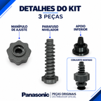 Pé Nivelador Para Máquina de Lavar Panasonic Para os Modelos NA-F120B1 NA-F130B1 NA-F140B1 NA-F150B1 NA-F180D1 NA-F190D1 NA-F180G1 NA-F190G1