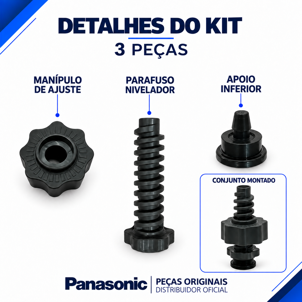 Pé Nivelador Para Máquina de Lavar Panasonic Para os Modelos NA-F120B1 NA-F130B1 NA-F140B1 NA-F150B1 NA-F180D1 NA-F190D1 NA-F180G1 NA-F190G1