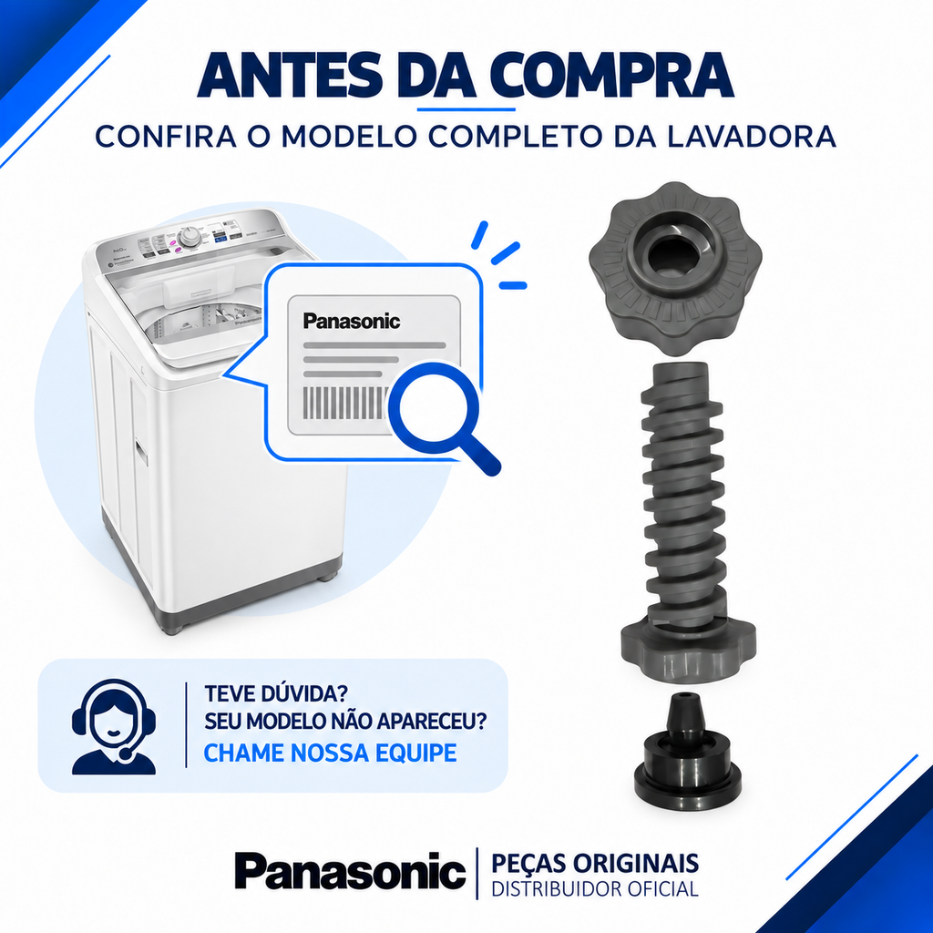 Pé Nivelador Para Máquina de Lavar Panasonic Para os Modelos NA-F120B1 NA-F130B1 NA-F140B1 NA-F150B1 NA-F180D1 NA-F190D1 NA-F180G1 NA-F190G1