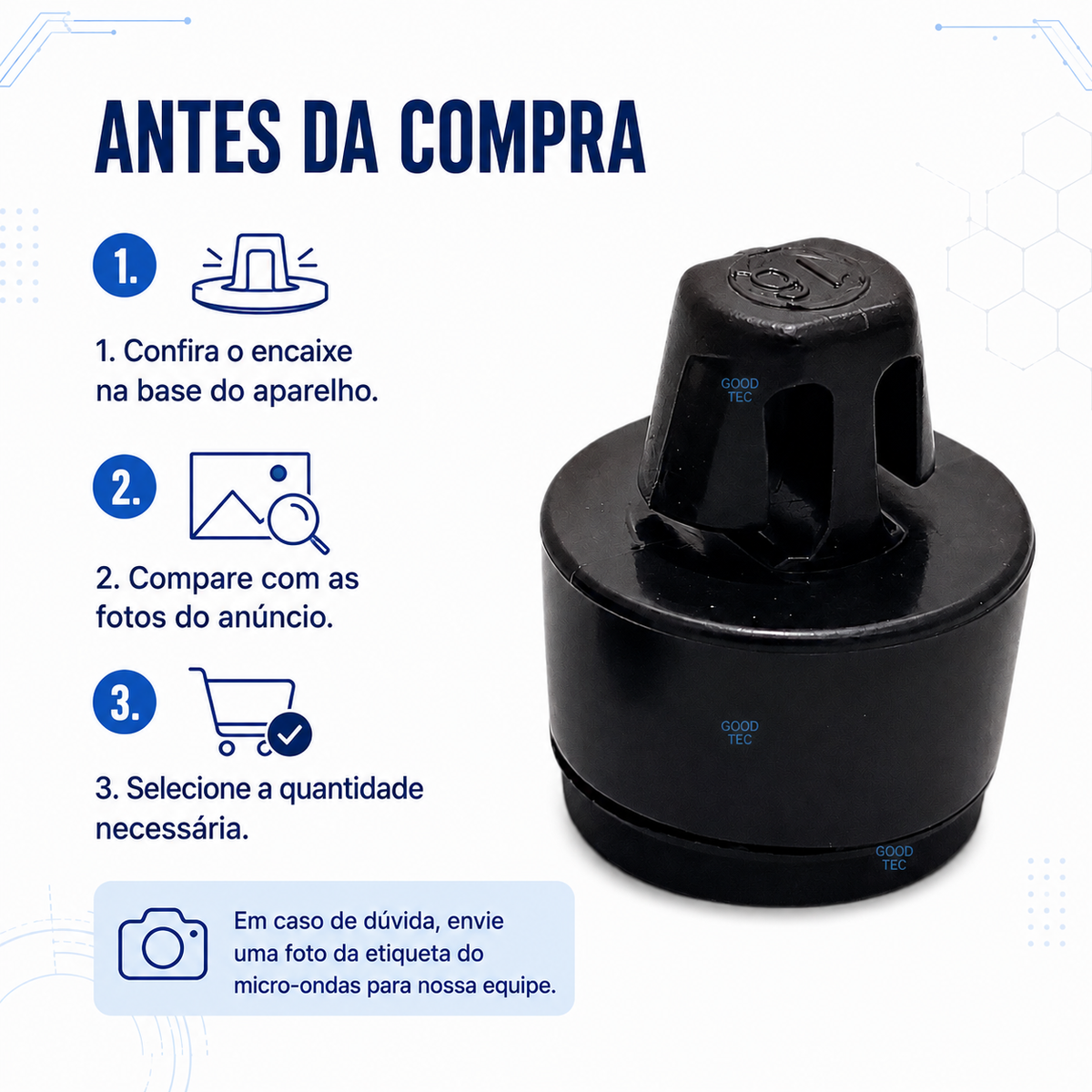 Pezinho para Micro-ondas Panasonic Original 1 Unidade - Para todos os modelos