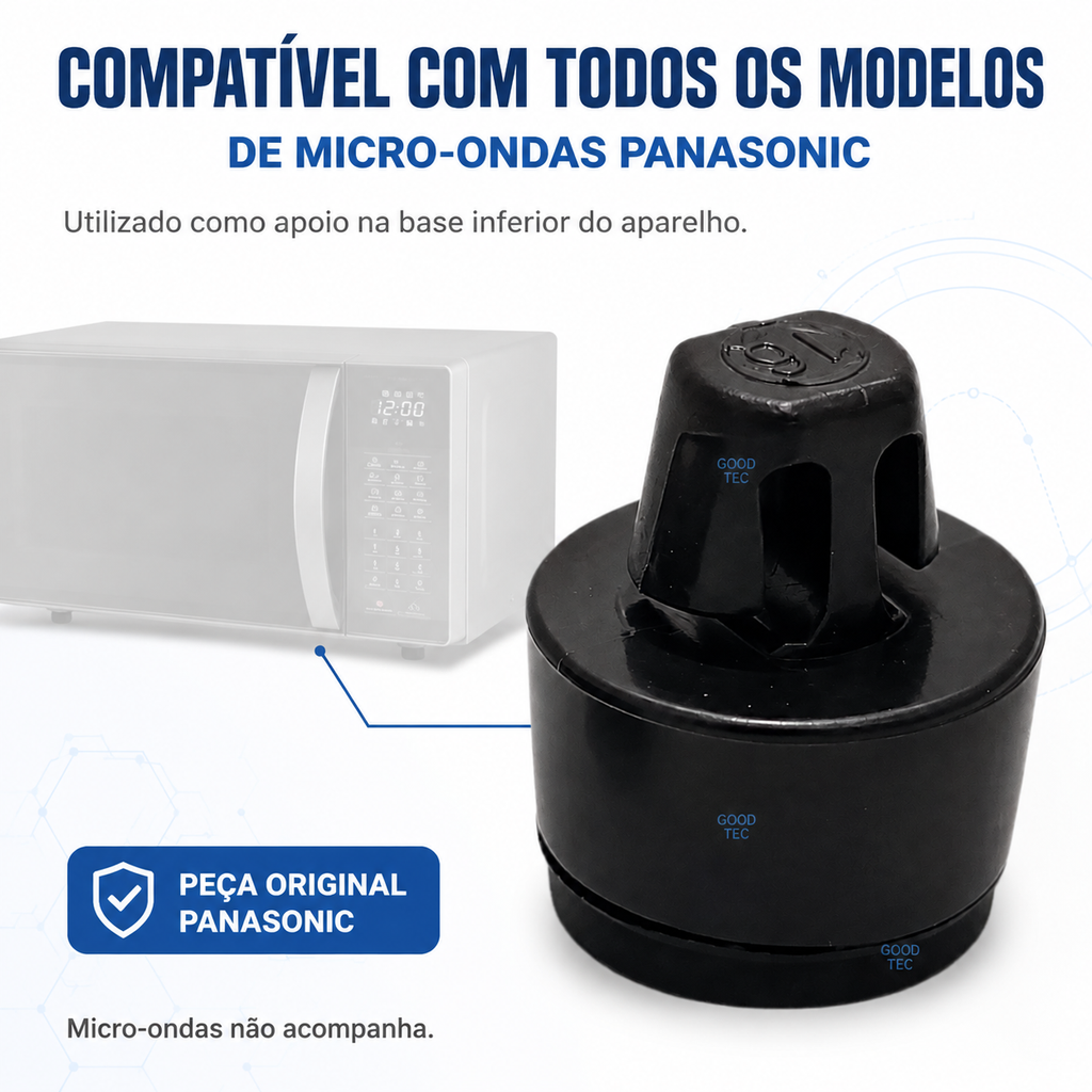 Pezinho para Micro-ondas Panasonic Original 1 Unidade - Para todos os modelos