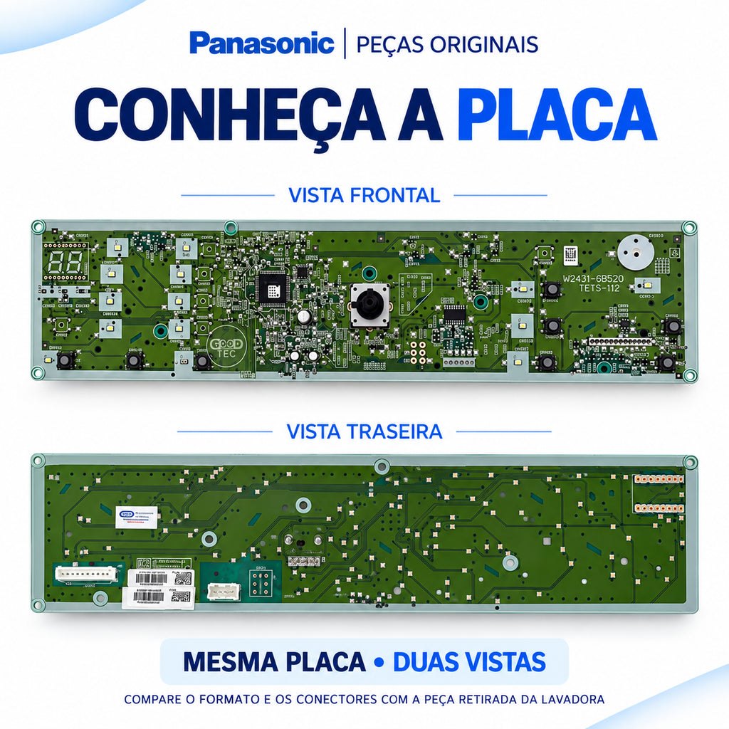 Placa Interface Lavadora Panasonic NA-F160B6WA 127V Original