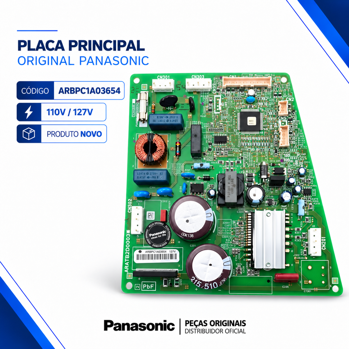 Placa Principal Para Geladeira / Refrigerador Panasonic BB51 BB52 BB53 110V 127V Original - Compatível Com Compressor Panasonic