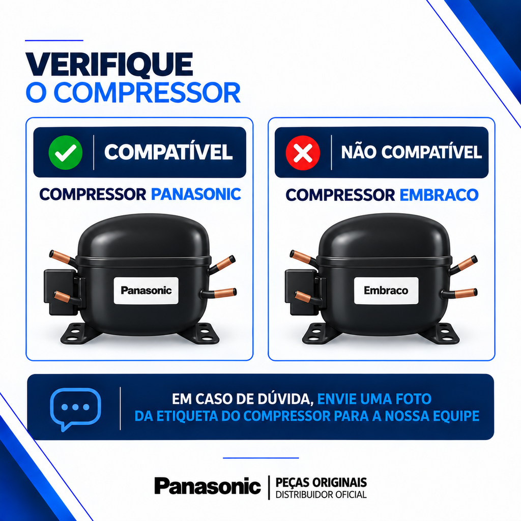 Placa Principal Para Geladeira / Refrigerador Panasonic BB51 BB52 BB53 110V 127V Original - Compatível Com Compressor Panasonic