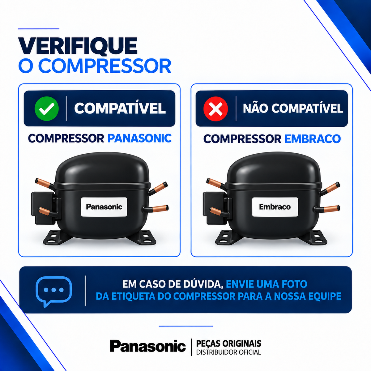 Placa Principal Para Geladeira / Refrigerador Panasonic BB51 BB52 BB53 110V 127V Original - Compatível Com Compressor Panasonic