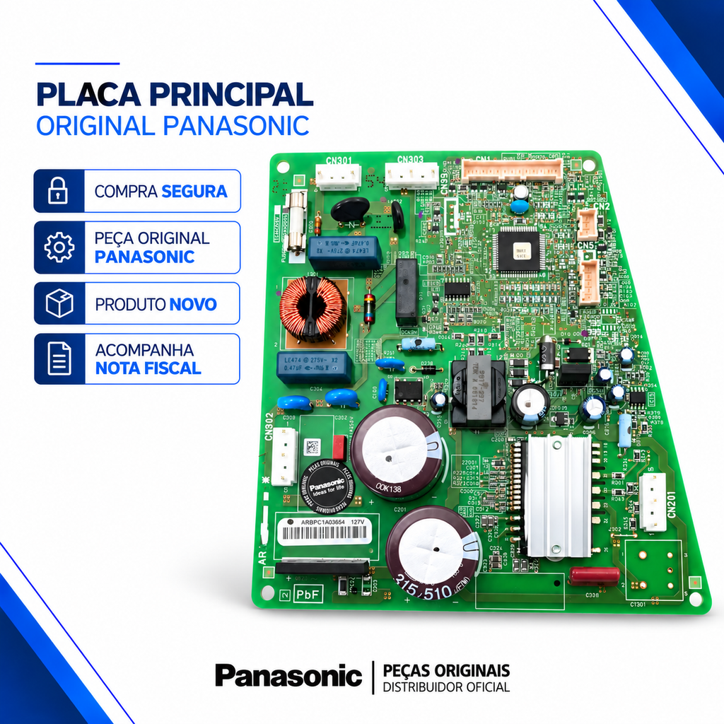 Placa Principal Para Geladeira / Refrigerador Panasonic BB51 BB52 BB53 110V 127V Original - Compatível Com Compressor Panasonic