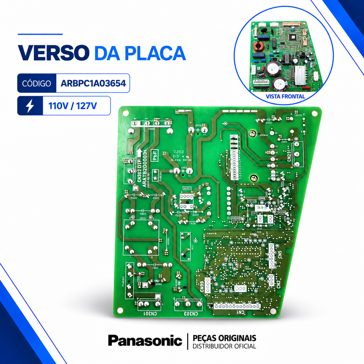 Placa Principal Para Geladeira / Refrigerador Panasonic BB51 BB52 BB53 110V 127V Original - Compatível Com Compressor Panasonic
