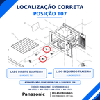 Suporte da Grelha para Micro-ondas Panasonic Para os modelos NN-ST55, NN-ST65, NN-ST66 e NN-ST67 - Posição T07