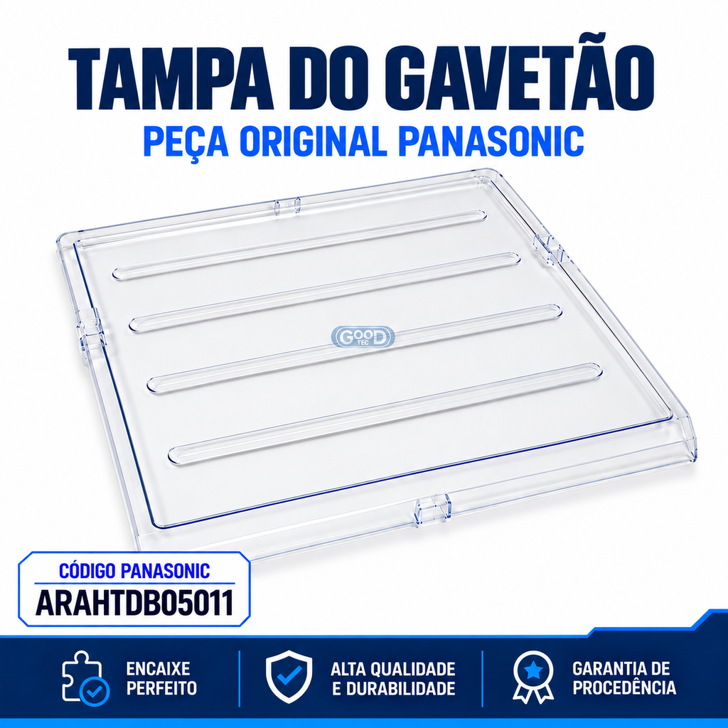 Tampa da Gaveta de Vegetais Panasonic Original NR-BT40 BT41 BT42 BT43 - Tampa do Gavetão
