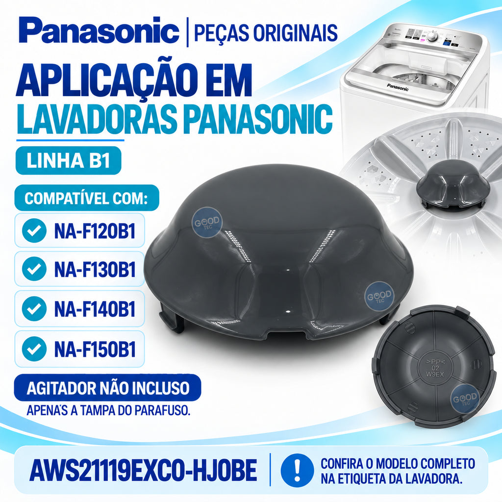 Tampa do Agitador Panasonic Para os modelos F120B1 F130B1 F140B1 F150B1