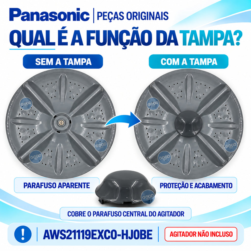 Tampa do Agitador Panasonic Para os modelos F120B1 F130B1 F140B1 F150B1