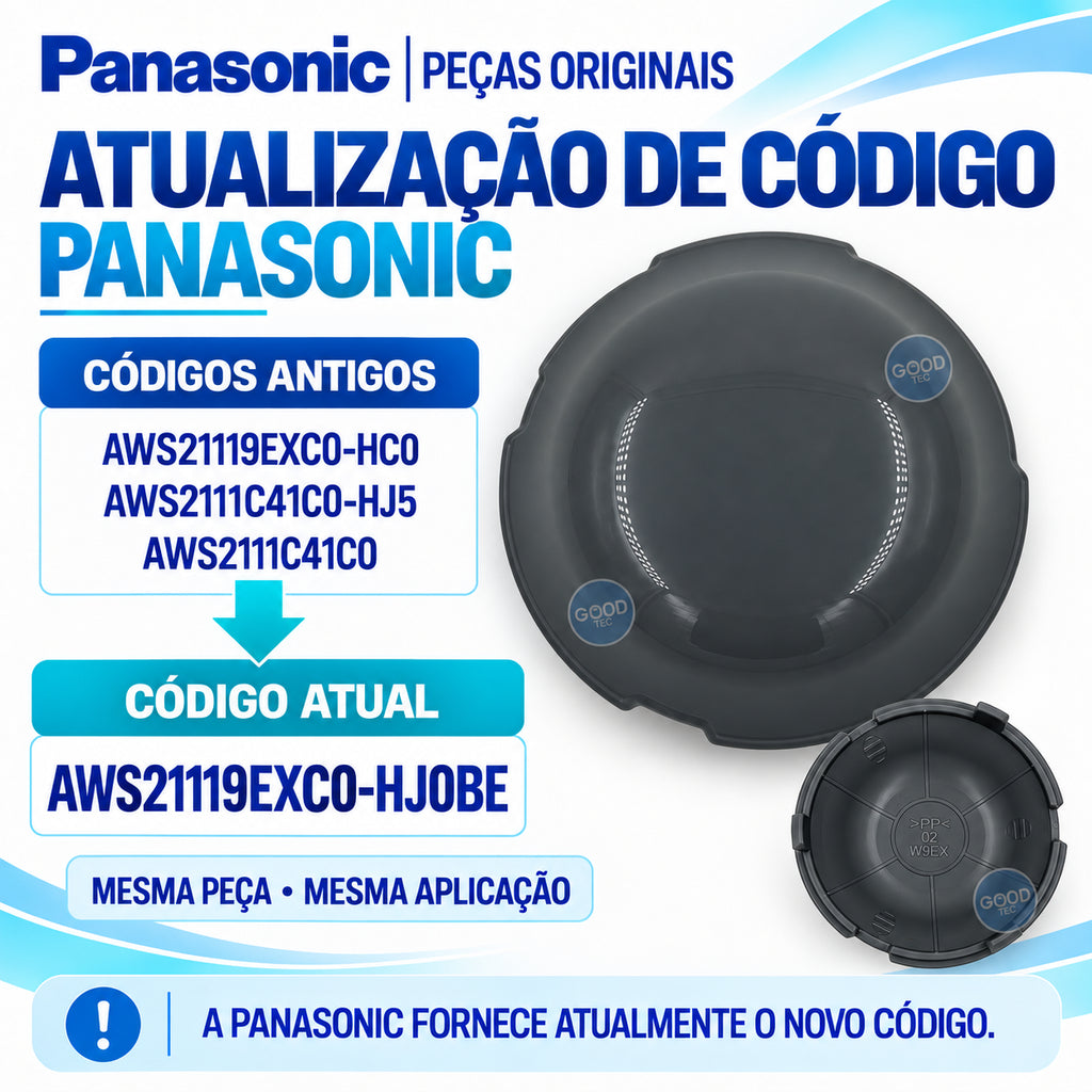 Tampa do Agitador Panasonic Para os modelos F120B1 F130B1 F140B1 F150B1