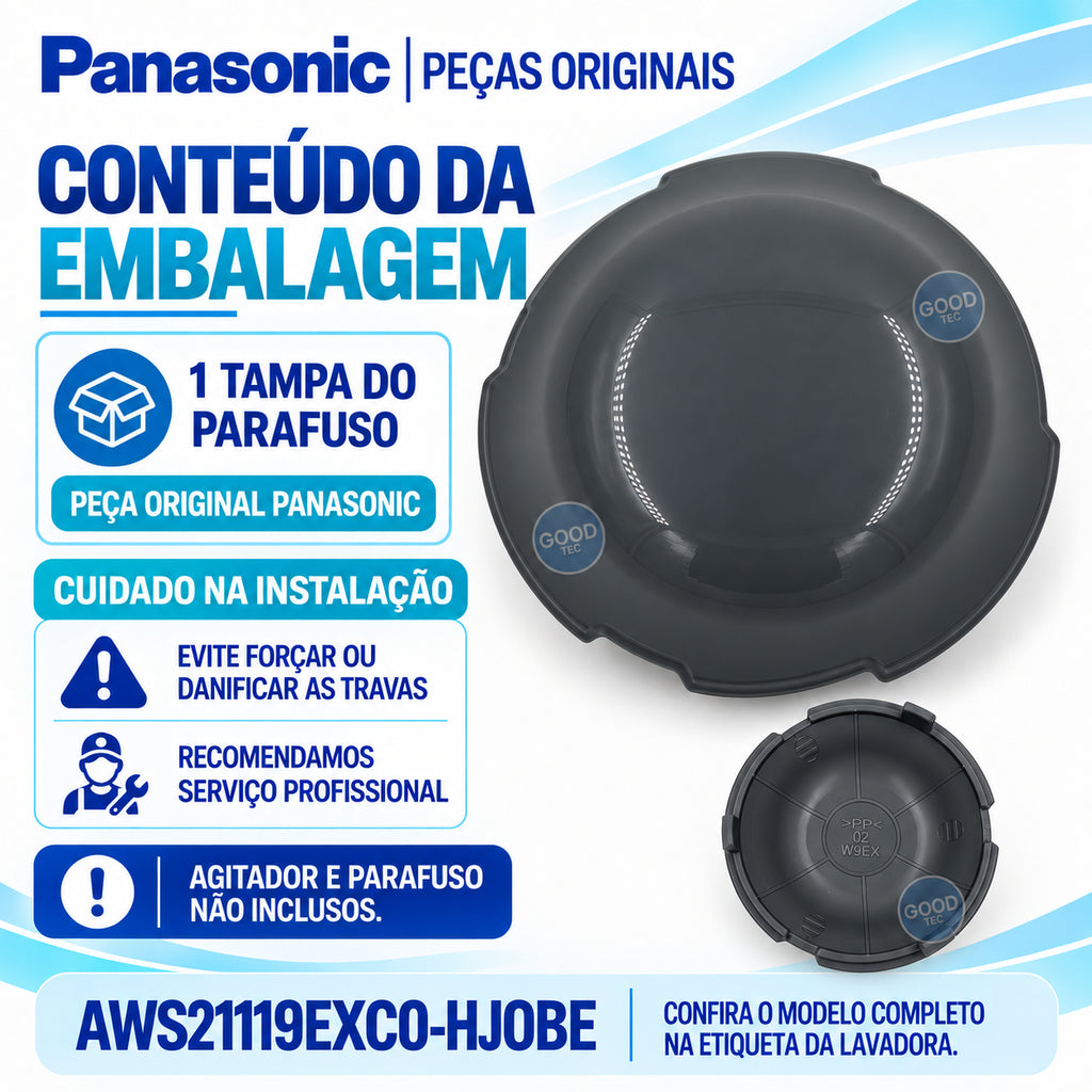Tampa do Agitador Panasonic Para os modelos F120B1 F130B1 F140B1 F150B1