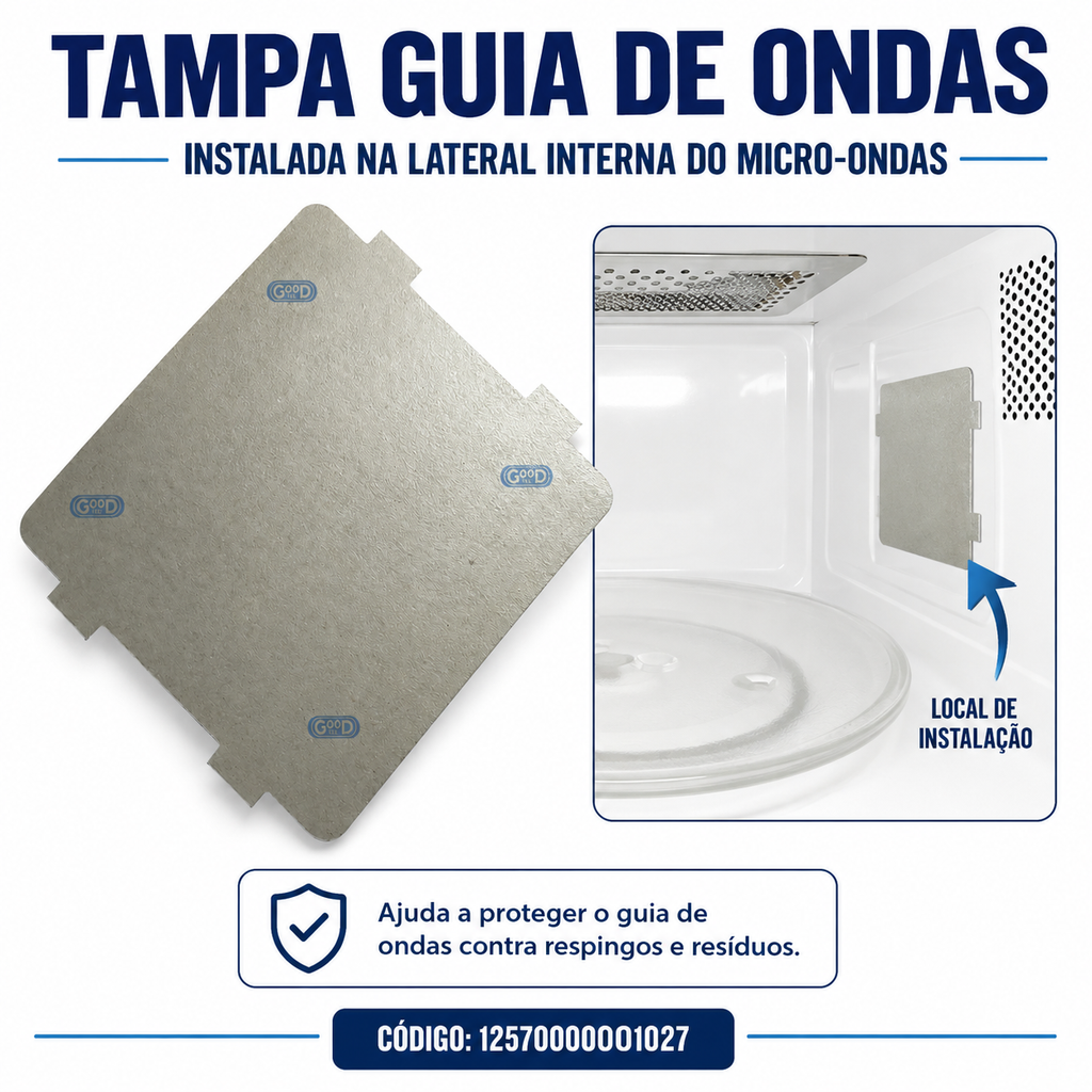 Tampa guia de ondas Mica Original Panasonic para Micro-ondas 12570000001027