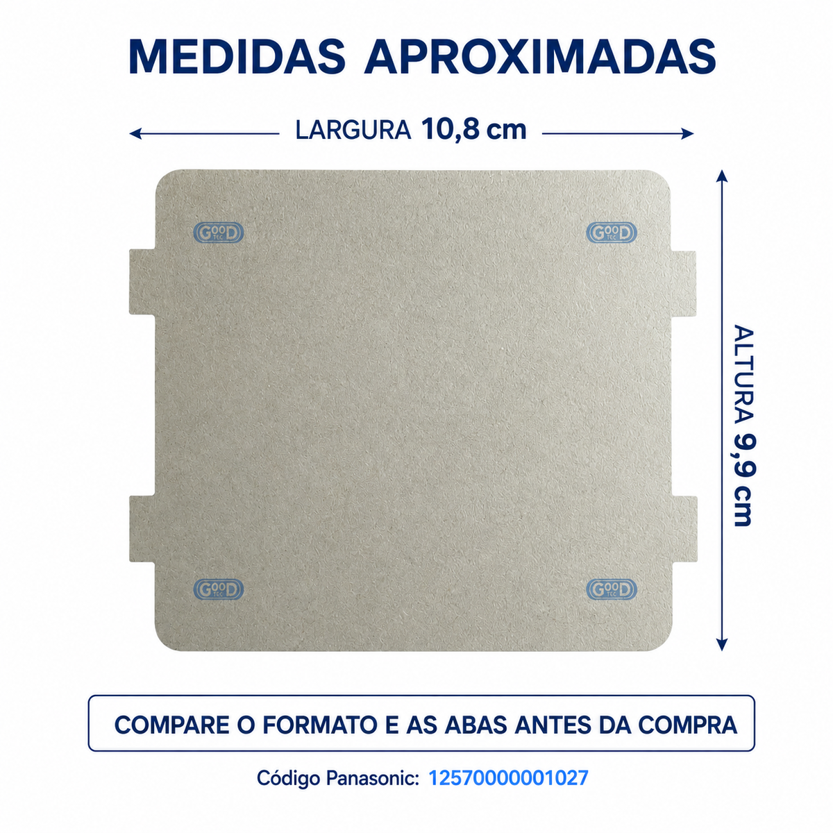 Tampa guia de ondas Mica Original Panasonic para Micro-ondas 12570000001027